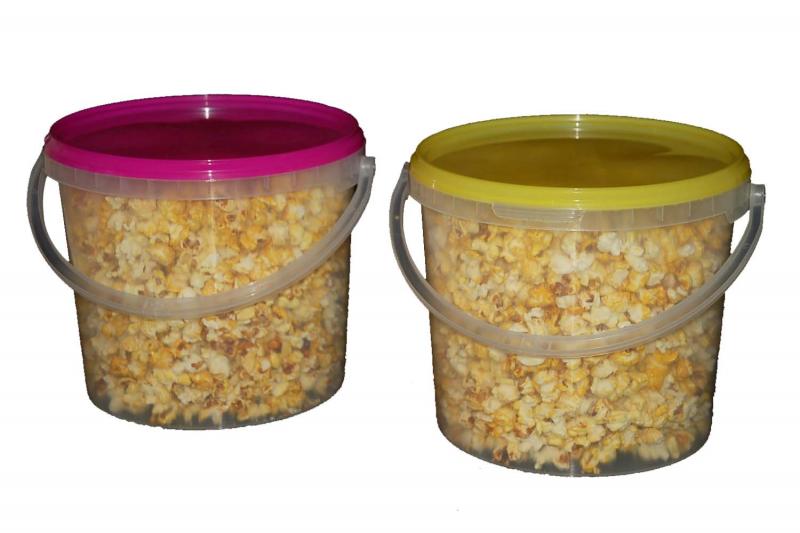 5.0 L Bucket Transparent with Lid / 46 pieces