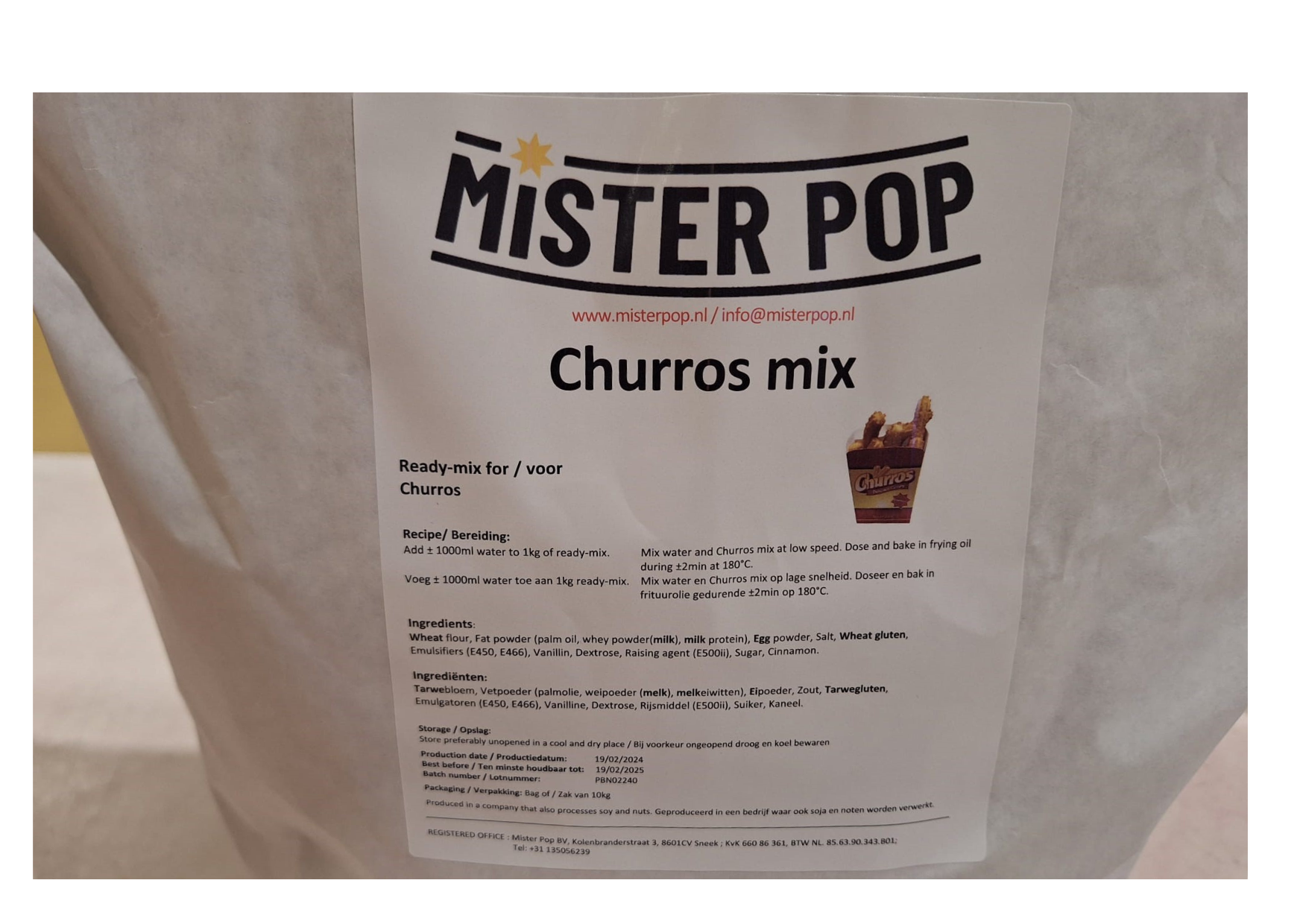 Churros Mix 10 kg (78 Bags)