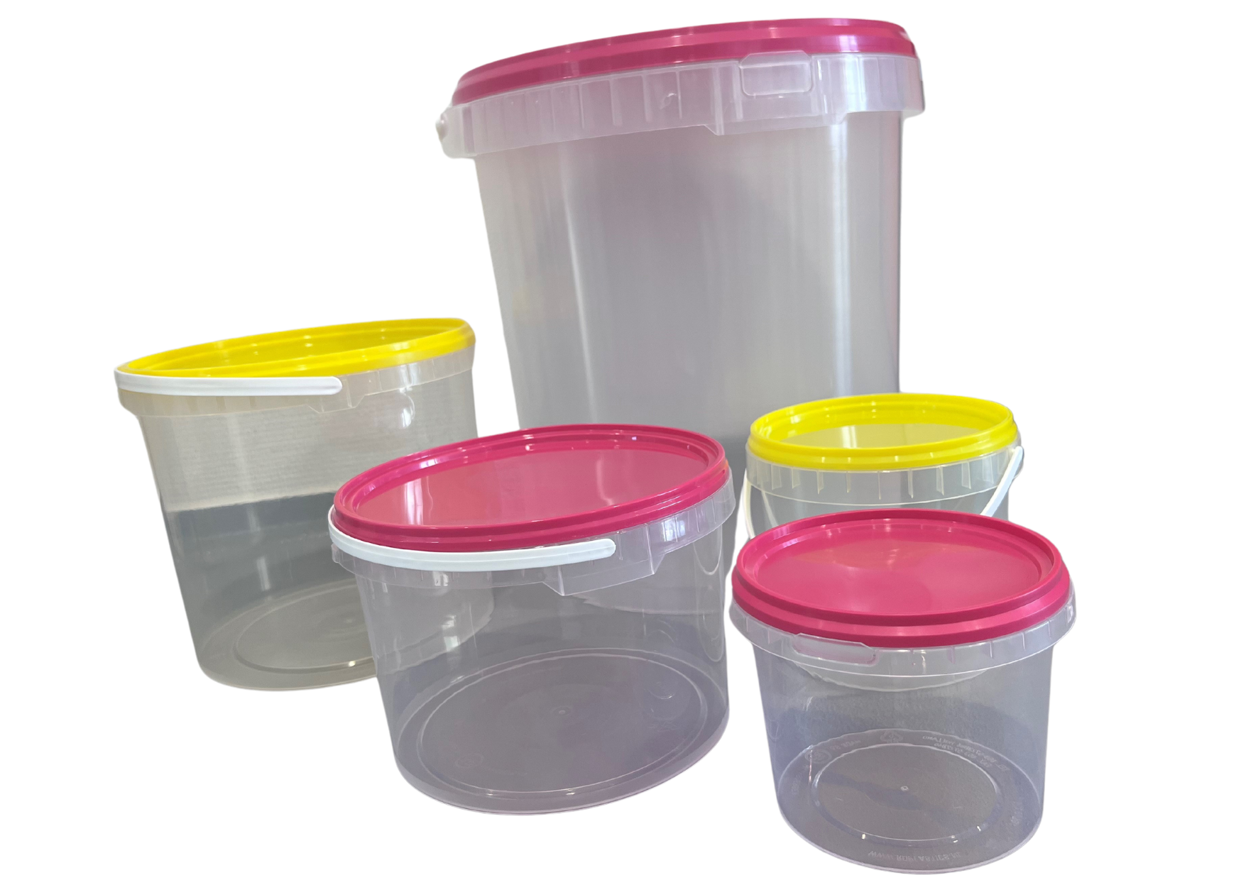 Bucket Transparent with Lid