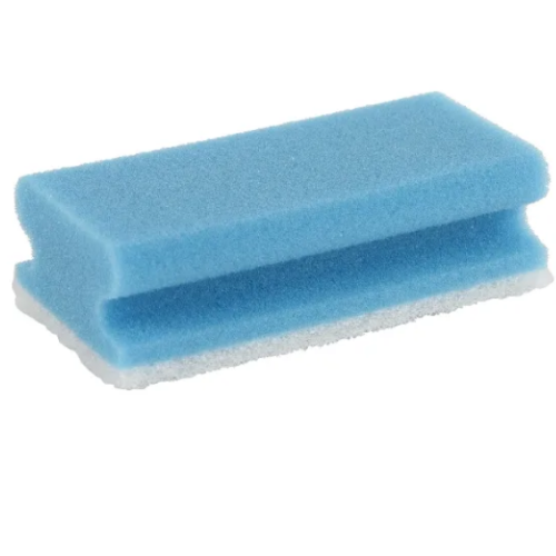Scouring pad with handle